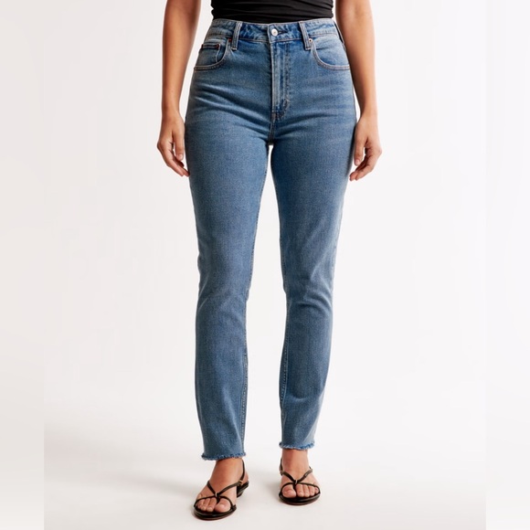 Abercrombie & Fitch Denim - Abercrombie&Fitch The skinny High Rise Curve Love Blue Women's Jeans Sz 27